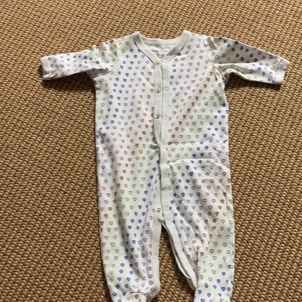 Roller rabbit multi heart onesie. 0-3 month. Great conditin.
